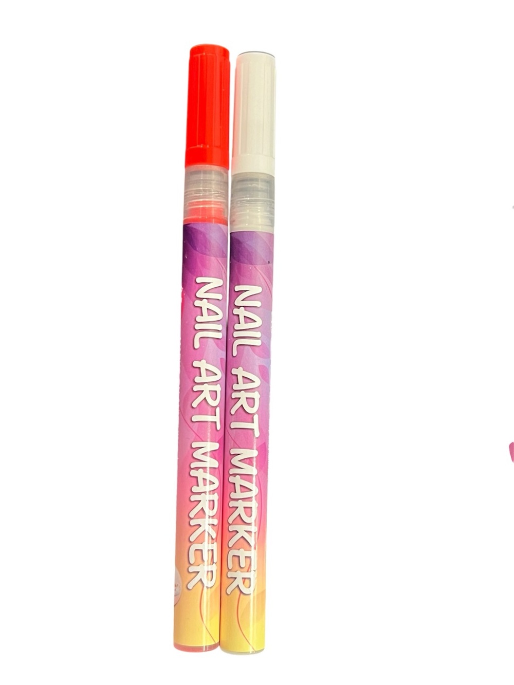 New DIY Nail Art Marker Duo Pen Set Colors Red & White